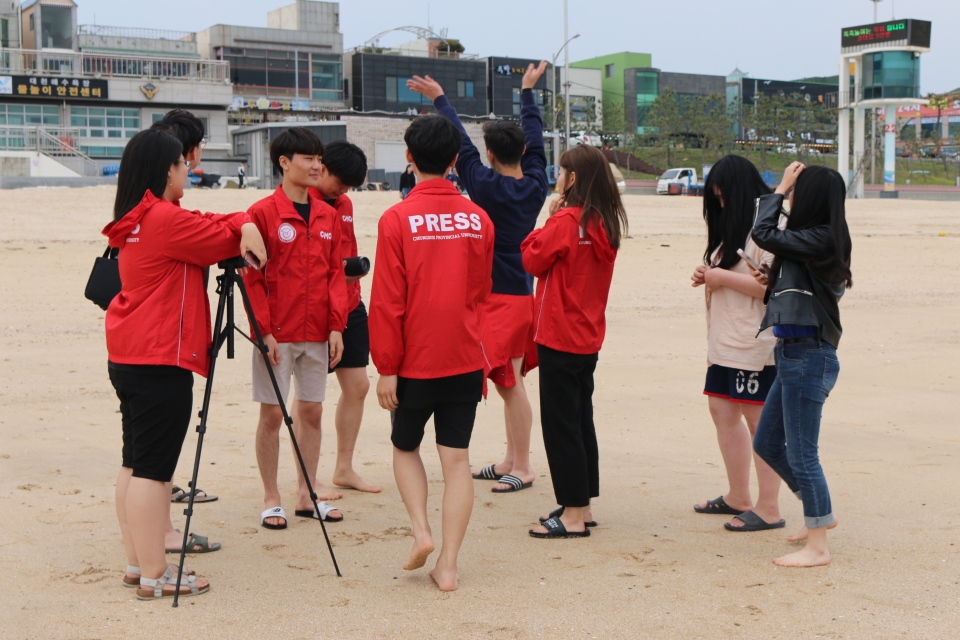 충북도립대 미디어센터 학생들의 활동모습